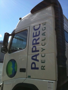 Adhésif camion Paprec recyclage
